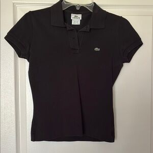 Lacoste Black Fitted Polo Short Sleeve Tee